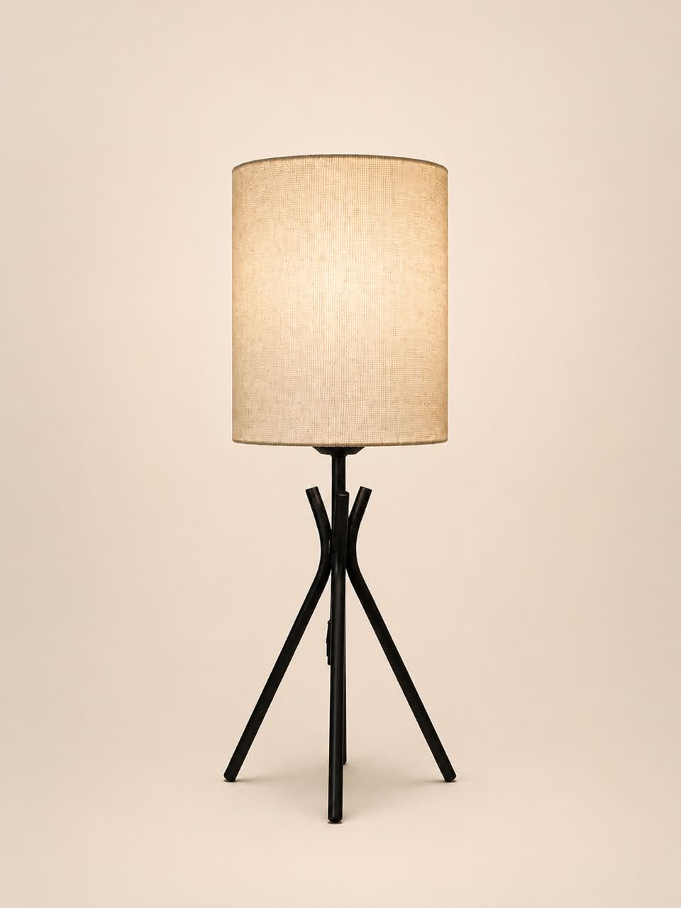 The Apex Tall Cylinder Table Lamp - Black Base